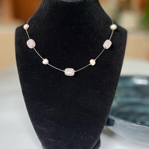 Silpada Pink and White Pearl Necklace